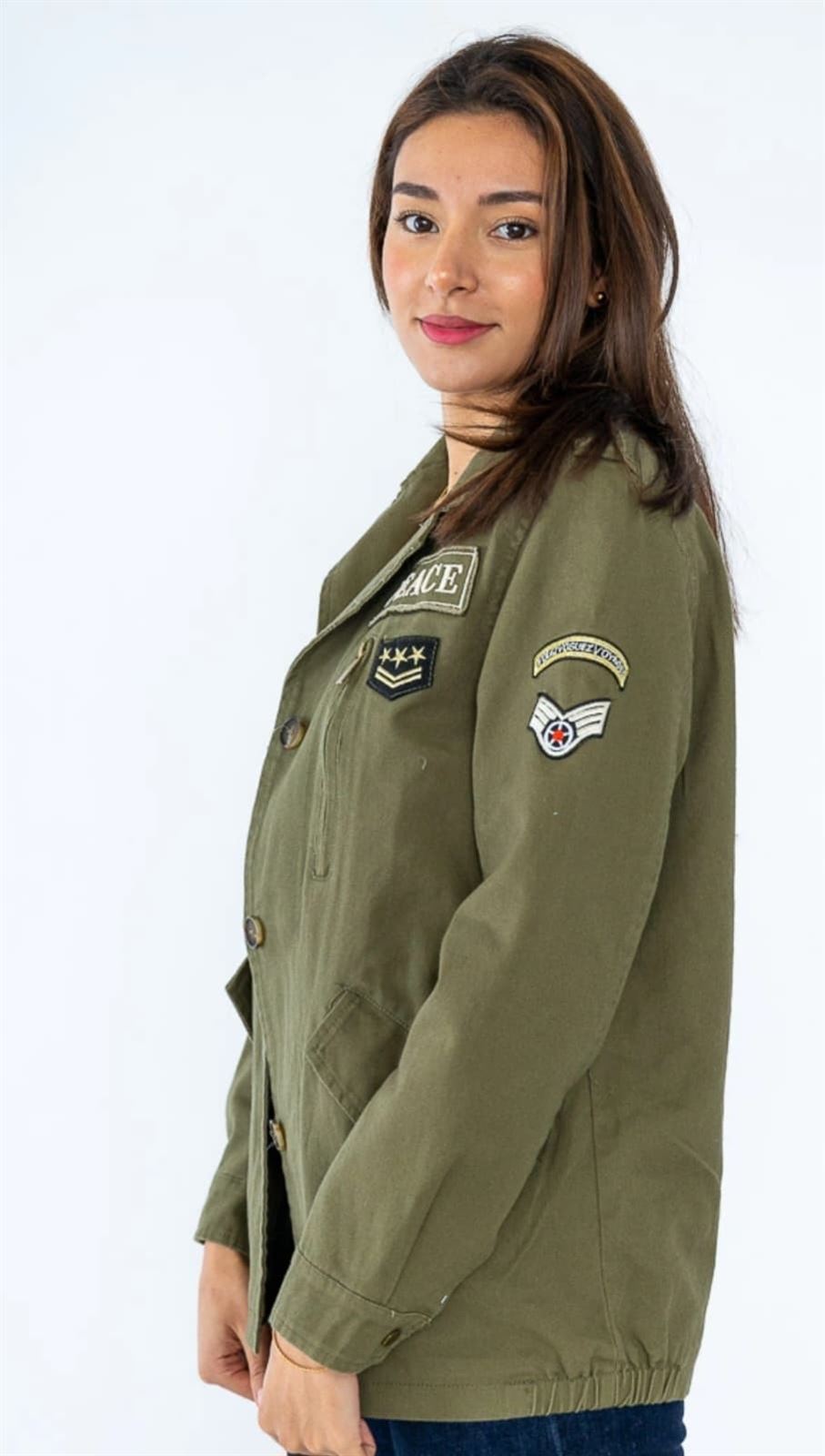 Chaqueta Militar Con Escudo y Placa - Imagen 3