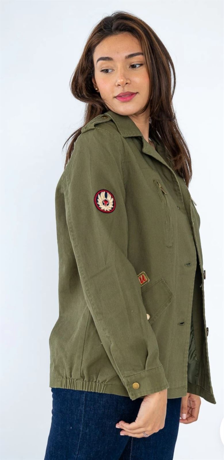 Chaqueta Militar Con Escudo y Placa - Imagen 4