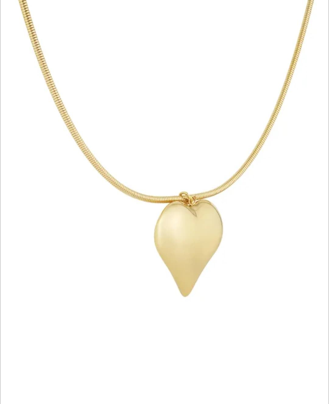 Collar De Corazón Atrevido - Oro Acero Inoxidable - Imagen 3