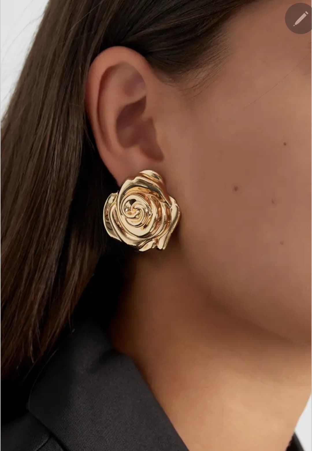 Pendientes De Rosa Silvestre - Oro Cobre - Imagen 1