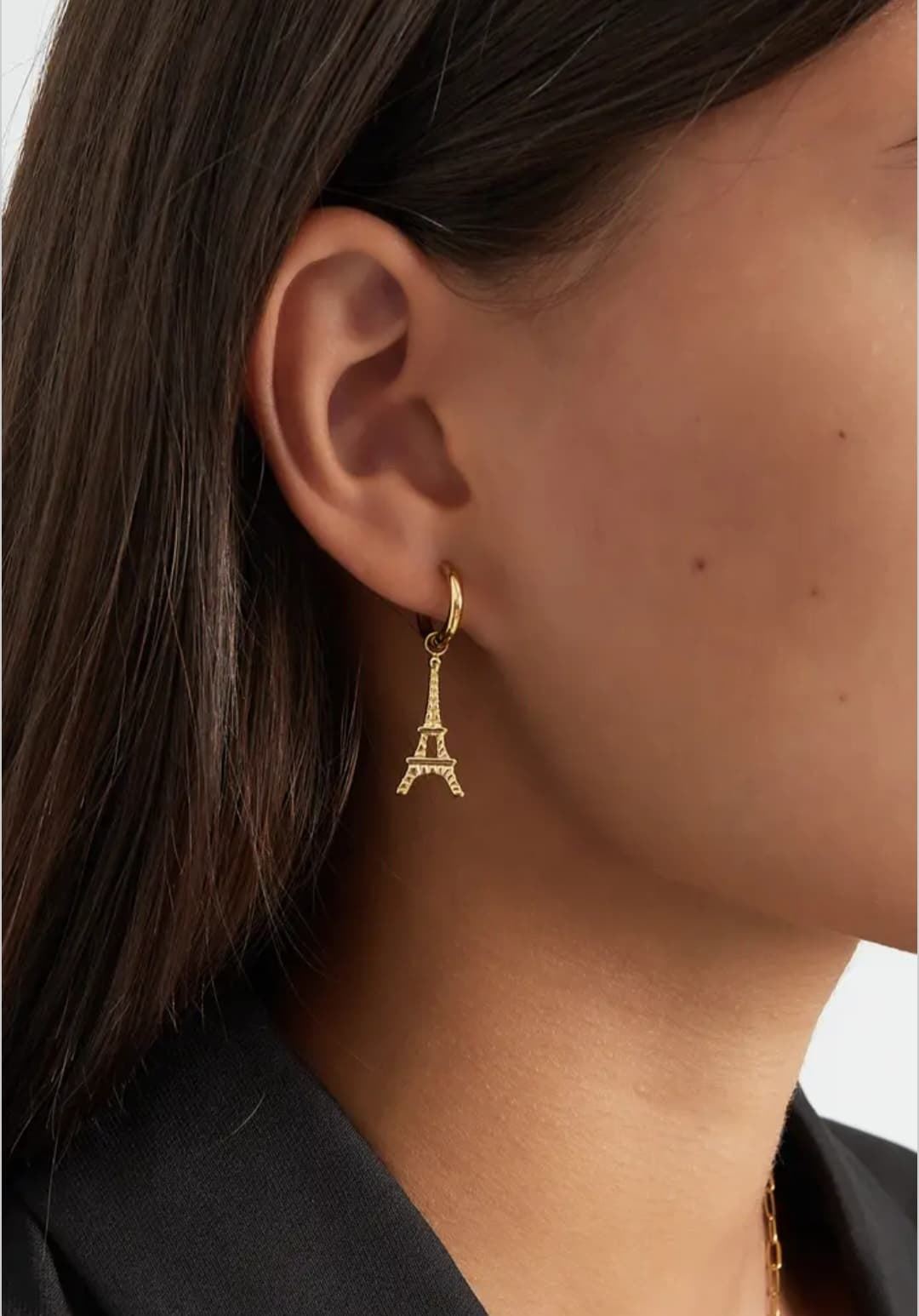 Pendientes Eiffel - Oro Acero Inoxidable - Imagen 1