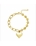 Pulsera Funky Heart - Oro Acero Inoxidable - Imagen 2